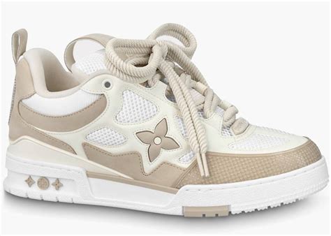 louis vuitton trainers womens white|Louis Vuitton beige white trainer.